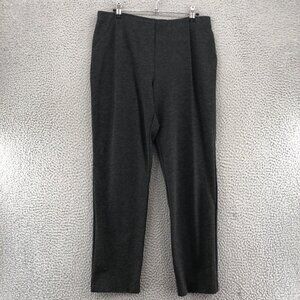 J Jill Pants Womens Medium Petite Gray Ponte Slim Leg Skinny Stretch Everyday